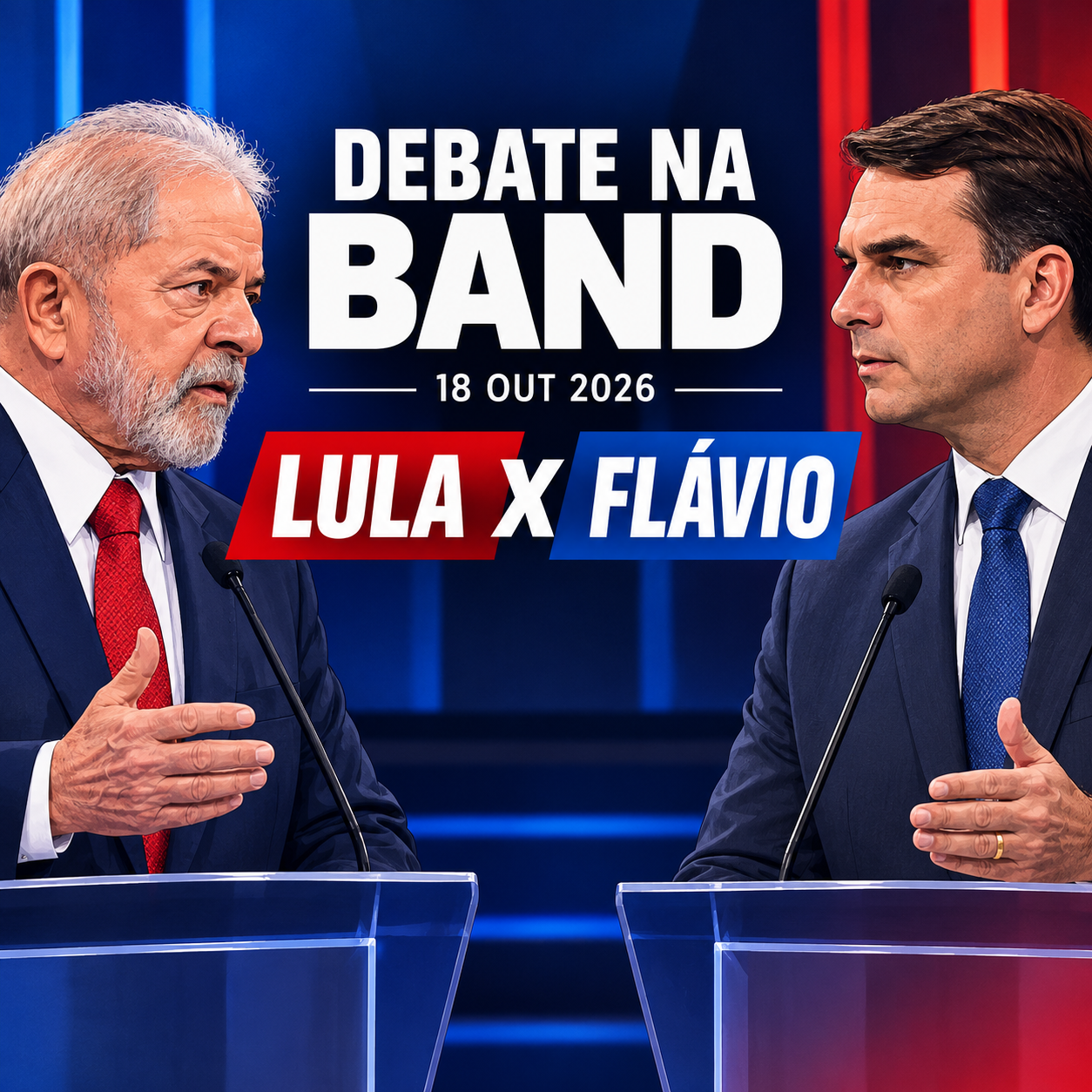 Análise crítica do primeiro embate direto entre Luiz Inácio Lula da Silva e Flávio Bolsonaro no debate do segundo turno promovido pelo Grupo Bandeirantes.